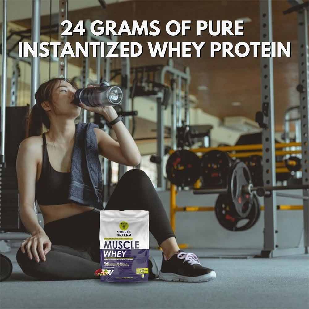 4 - Muscle Asylum Muscle Whey Protein Powder,  2.2 lb  Kesar Pista 