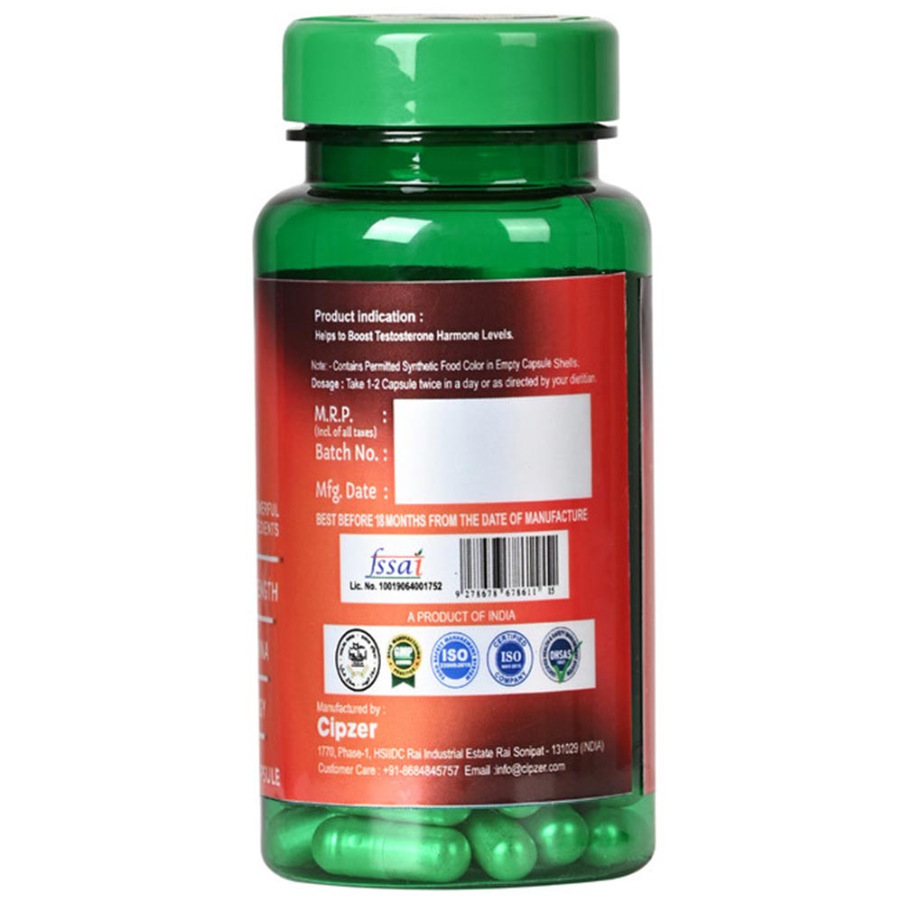 3 - Cipzer Testosteron Booster,  30 capsules  Unflavoured 