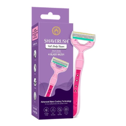 1 - Mom & World ShaveRush 4 Blade Full Body Razor, 1 Piece(s)/Pack Advance Nano Coating