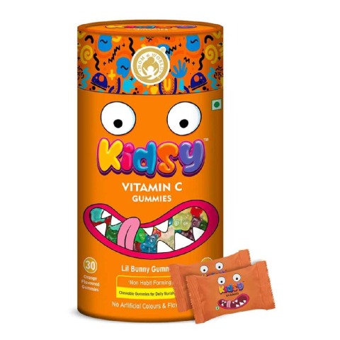 1 - Mom & World Kidsy Vitamin C,  30 gummies  Orange 