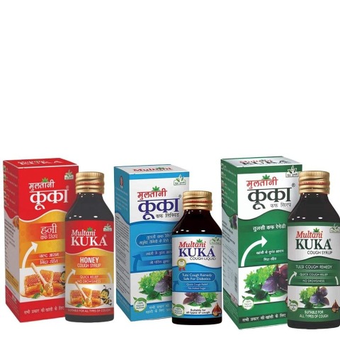 1 - Multani Kuka Honey Cough Syrup, Kuka Cough Liquid & Kuka Cough Syrup Combo,  3 Piece(s)/Pack 