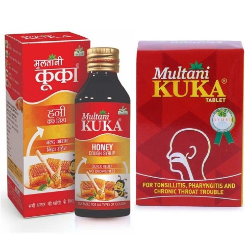 1 - Multani Kuka Honey Cough Syrup 100 ml & Kuka 100 Tablets Combo,  2 Piece(s)/Pack 