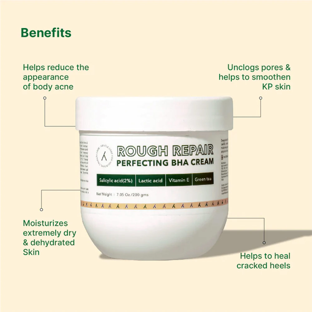 Active Topicals Rough Repair Perfecting Bha Body Cream, 200 g for All Skin Types