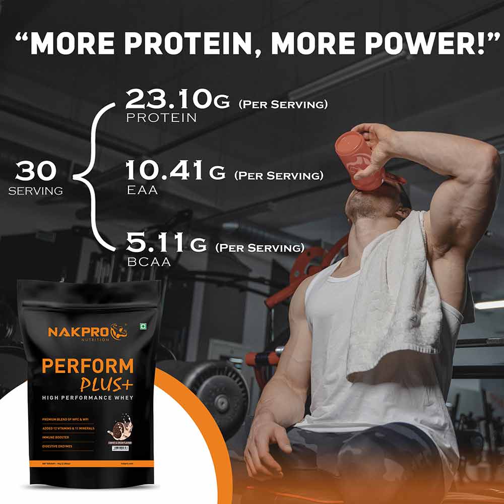 3 - Nakpro Perform Plus+ High Performance Whey,  2.2 lb  Cookies & Cream 