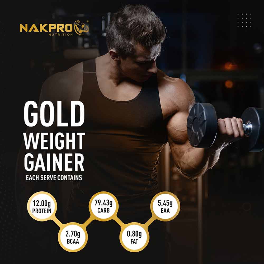4 - Nakpro Gold Weight Gainer,  2.2 lb  Vanilla 