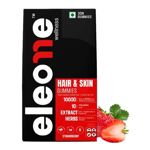 1 - Eleone Wellness Hair & Skin,  30 gummies  Strawberry 