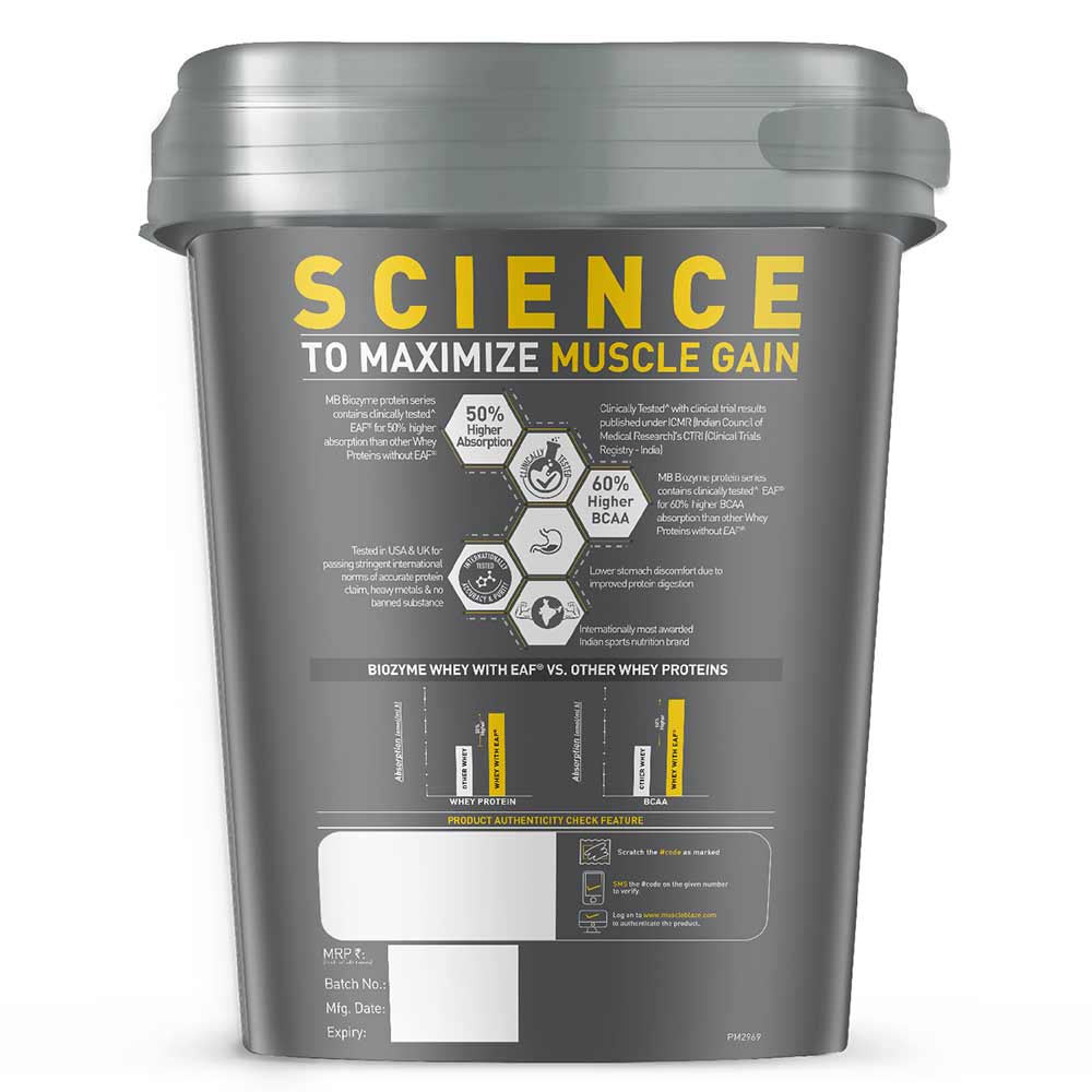 MuscleBlaze Biozyme Performance Whey 4 kg Rich Chocolate & Gallon Bottle Combo