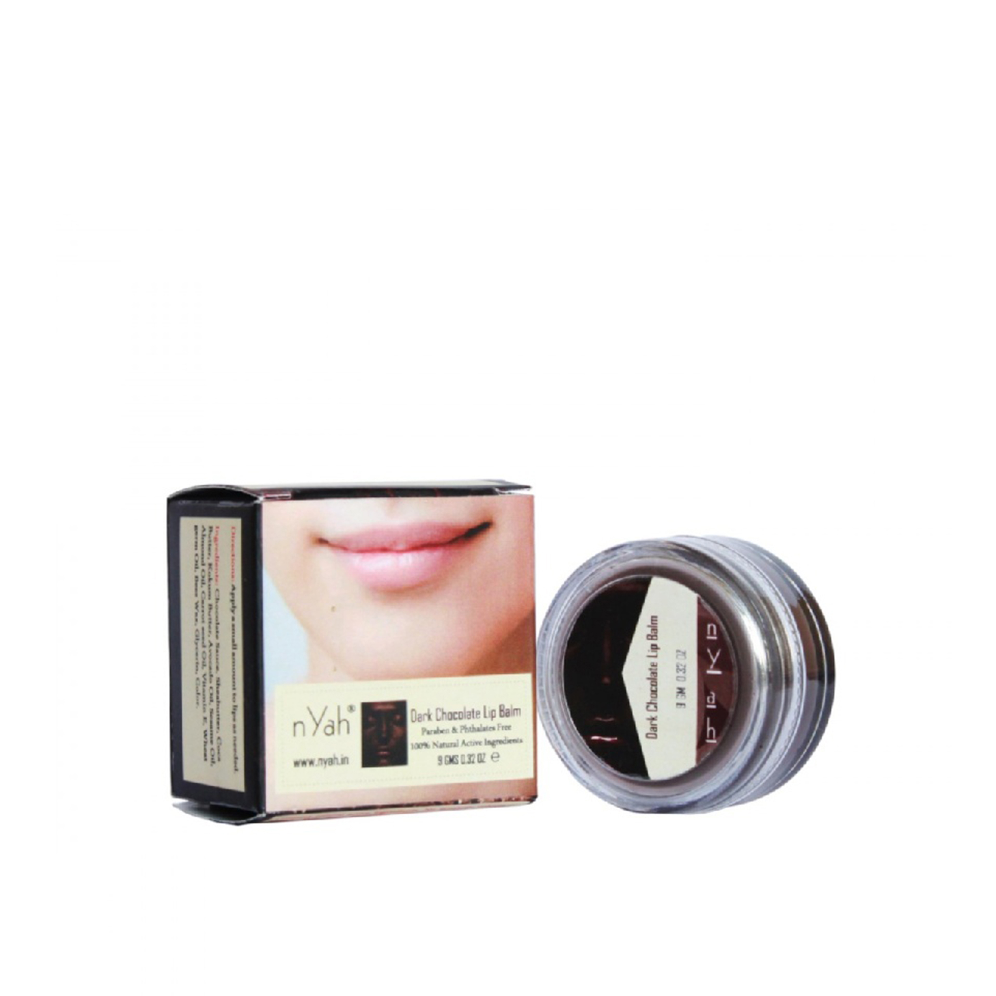Nyah Natural Lip Balm,  Dark Chocolate 