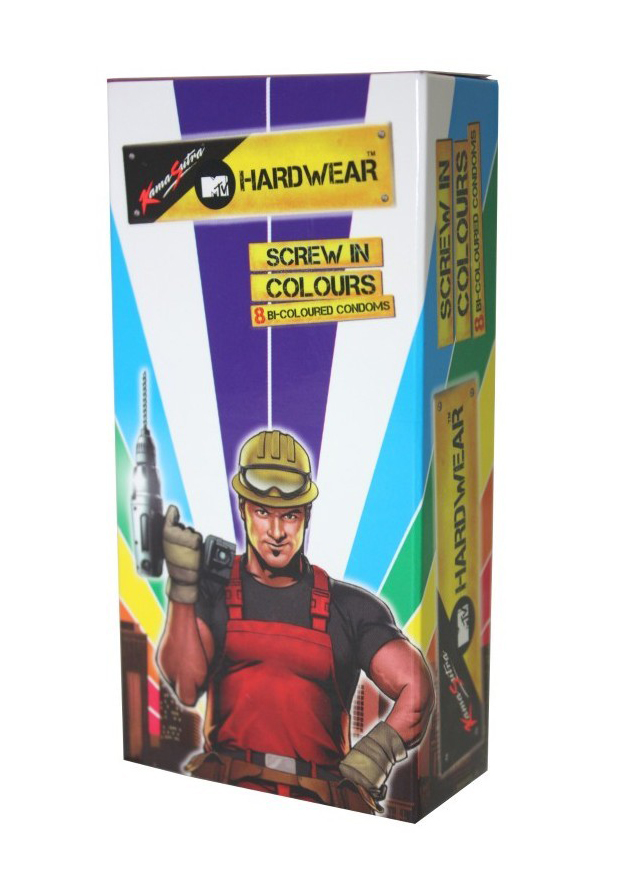 Kamasutra Hardwear Colored Condoms,  Strawberry  3 Piece(s)/Pack 