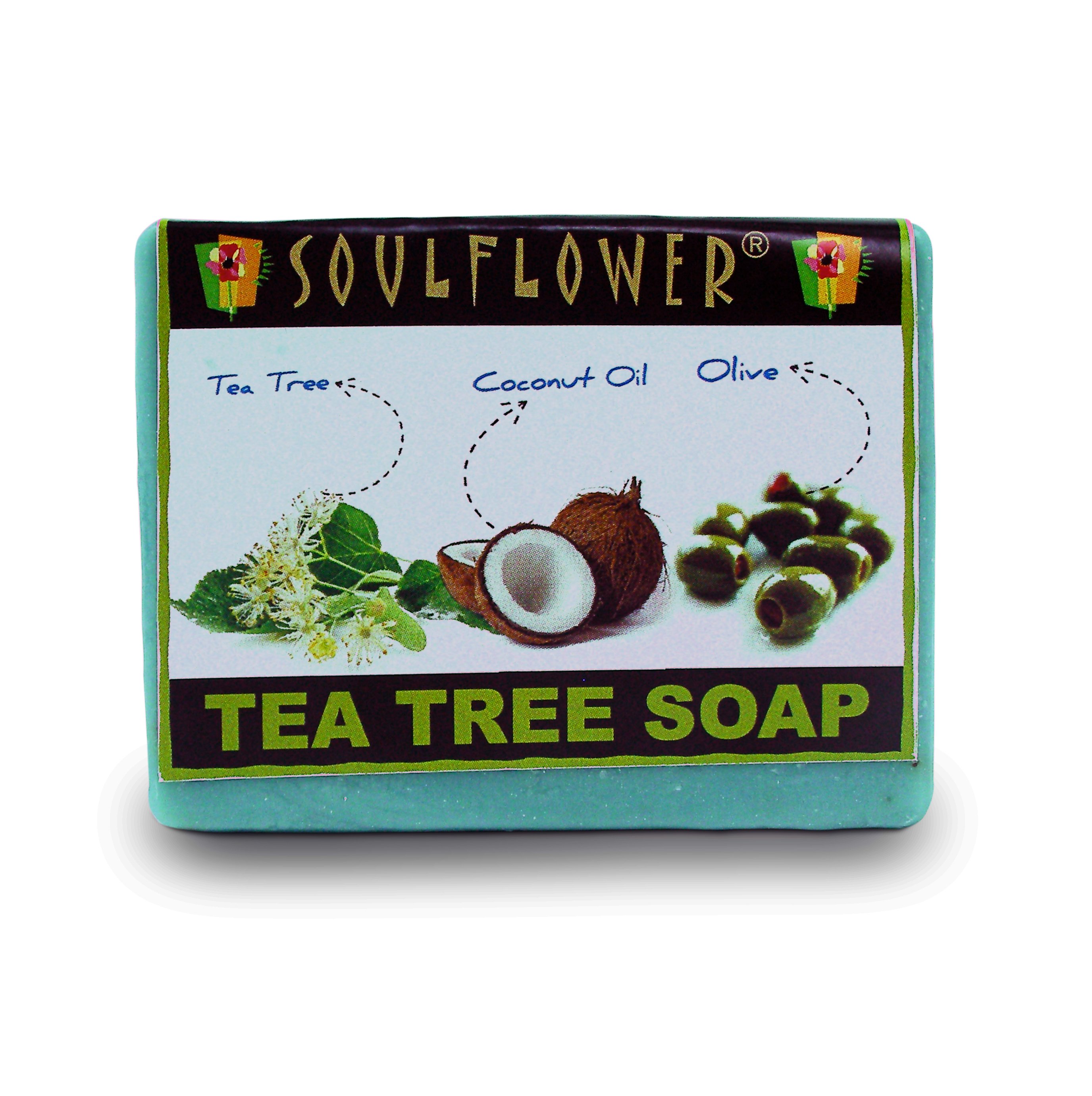 Soulflower 100% Vegetarian Soap-Tea Tree Soap, 150 g Bath & Body