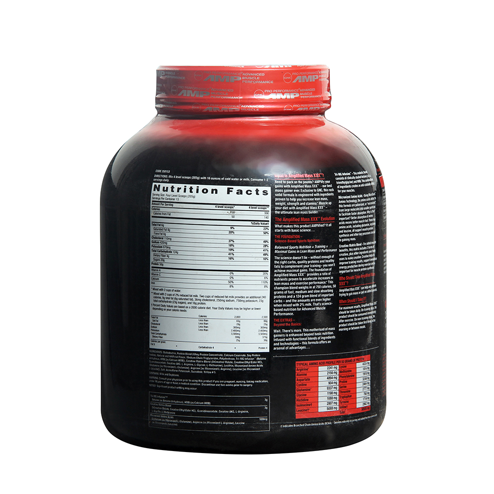 GNC AMP Amplified Mass XXX, Banana 6 lb