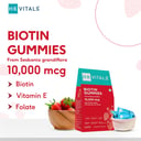 HK Vitals Biotin (10000 mcg) by  HealthKart,  60 gummies  Strawberry