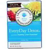 Traditional Medicinals Everyday Detox Herbal Tea,  Unflavoured  16 Piece(s)/Pack 