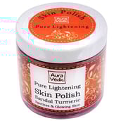 Auravedic Pure Lightening Skin Polish with Sandal Turmeric,  100 g  scrub 