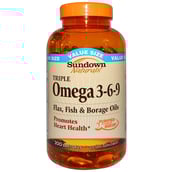 Sundown Naturals Triple Omega 3-6-9,  60 softgels 