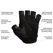 Omtex Gym Gloves (Ace),  Black  Small 