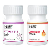 INLIFE Vitamin B12 D3 Combo, 2 Piece(s)/Pack Unflavoured