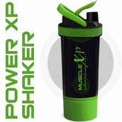 3 - MuscleXP Power XP Blender Shaker with Compartment,  Black & Green  700 ml 