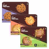 1 - RiteBite Max Protein Cookies,  12 Piece(s)/Pack  Choco Chips+Nuts & Seeds+Oats & Raisins Pack of 12 