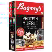 1 - Bagrrys Protein Muesli with Whey Protein, Almonds & Oats,  500 g  Chocolate 