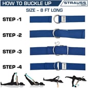 6 - Strauss Yoga Belt,  (Blue)  8 Feet 