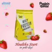 7 - Protein World Whey Protein Concentrate,  4.4 lb  Strawberry Milkshake 