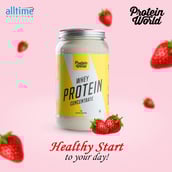 7 - Protein World Whey Protein Concentrate,  2.2 lb  Strawberry Milkshake 