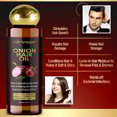 6 - Nirvasa Onion Hair Oil,  100 ml  for All Hair Types 