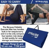 5 - Strauss Yoga Mat Rolling,  Blue  10mm 