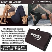 5 - Strauss Yoga Mat Rolling,  Brown  10mm 