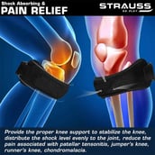 2 - Strauss Pattelar Knee Support,  Black  Free Size 