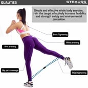 4 - Strauss Yoga Soft Chest Expander, Blue Free Size