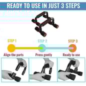 2 - Strauss Moto Push Up Bar,  Pair (Black/Red)  Free Size 