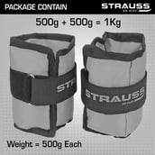 5 - Strauss Ankle Weight (Pair),  Grey  0.5 kg 