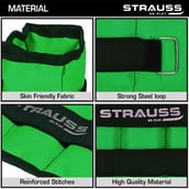 2 - Strauss Ankle Weight (Pair),  Green  0.5 kg 