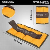 3 - Strauss Ankle Weight (Pair),  Yellow  1 kg 
