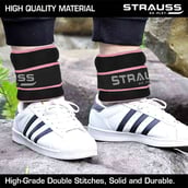 4 - Strauss Round Shape Ankle Weight (Pair),  Pink  0.5 kg 