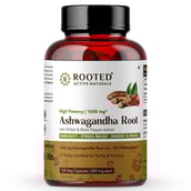1 - Rooted Active Naturals Ashwagandha Root with Shilajit & Black Pepper Extract,  120 capsules 