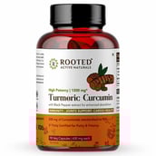 1 - Rooted Active Naturals Turmeric Curcumin with Black Pepper Extract,  90 capsules 
