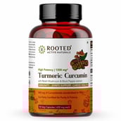 1 - Rooted Active Naturals Turmeric Curcumin with Reishi Mushroom & Black Pepper Extract,  90 capsules 