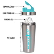 2 - MuscleXP Classic XP Stainless Steel Shaker Blender,  Blue  750 ml 