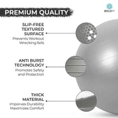2 - Boldfit Gym Ball,  Grey  65 cm 