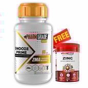 1 - Pharmgrade Snooze Prime ZMA Gold,  60 capsules  Unflavored + Healthy Living Zinc 60 Tabs Free 