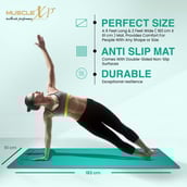 4 - MuscleXP EVA Yoga Mat with Carrying Strap,  Sea Green  6 mm 