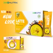 9 - Zeon Zeotum Latte,  Curcumin and Kesar  30 sachets/pack 