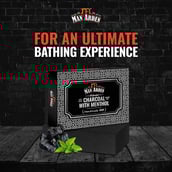 3 - Man Arden Activated Charcoal with Menthol Handmade Soap, 125 g Deep Clean & Smooth Skin