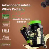 7 - Fitspire Advanced Isolate 100% Gold Whey,  2.2 lb  Cookies & Cream with Shaker 