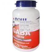 Now GABA (750 mg),  100 capsules 