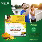 4 - GHC Curcumin C3 Complex 500mg with Bioperine 5mg,  30 capsules 