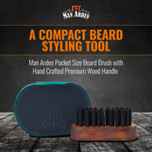 3 - Man Arden Beard Brush with Leather Pouch,  1 Piece(s)/Pack  for All Types of Beard 